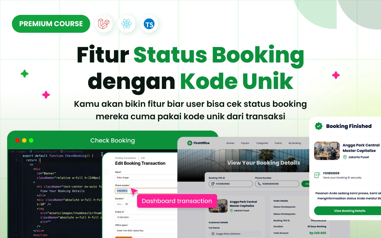 Foto kelas Full-Stack Laravel 11, React, TypeScript: Website Rent Office